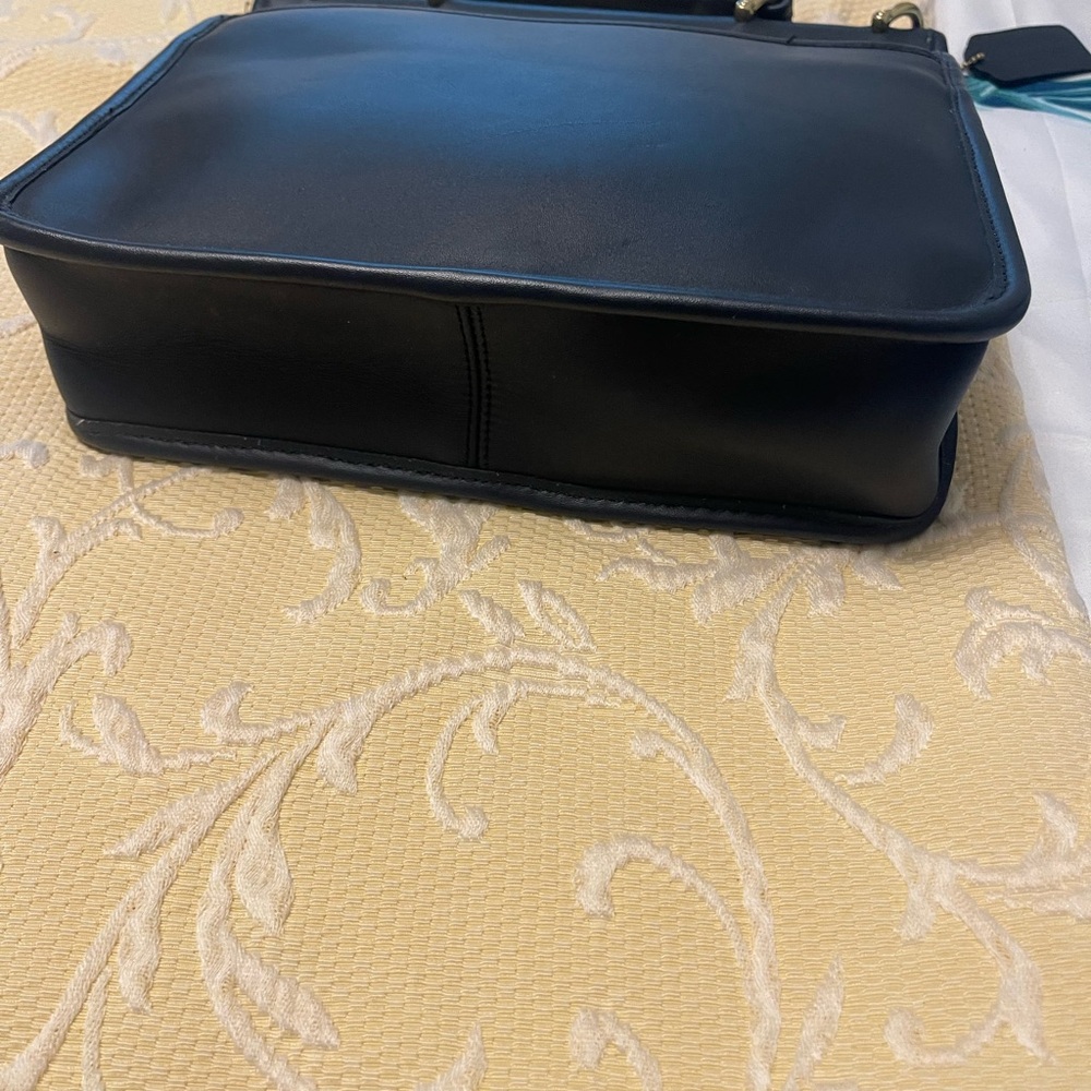 Rare Vintage 1993 Coach‎ Willis Bag Purse Satchel Navy - Picture 7 of 16